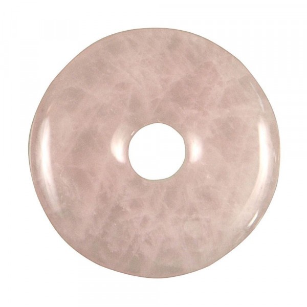 1x Pendentif Donut 40mm QUARTZ ROSE - Photo n°1