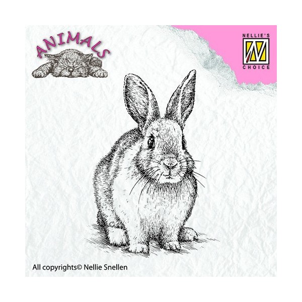Tampon transparent clear stamp scrapbooking Nellie's Choice LAPIN - Photo n°1