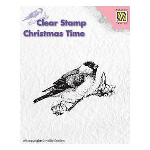 Tampon transparent clear stamp scrapbooking Nellie's Choice OISEAU BRANCHE - Photo n°1