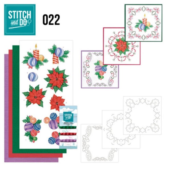 Stitch and do 22 - kit Carte 3D broderie - Noël - Photo n°1