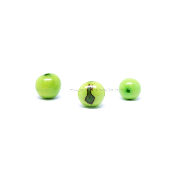 10 Perles Açai - Vert Pomme - Photo n°1