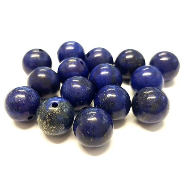 Perles pierre semi précieuse naturelle lapis-lazuli Bleu4 mm lot de 20 perles - Photo n°1