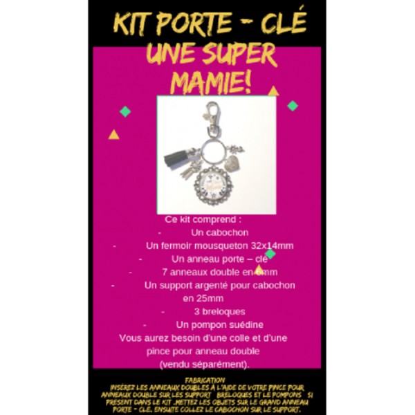 Une Super Mamie un Kit Porte-Clé - Photo n°1