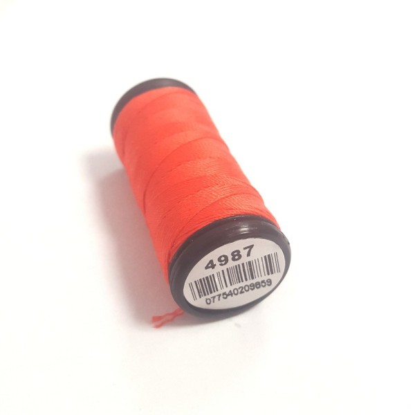 Fil a coudre - orange corail 4987 - ultra résistant - 30m - 100% PES - dmc - sachet 448 - Photo n°1