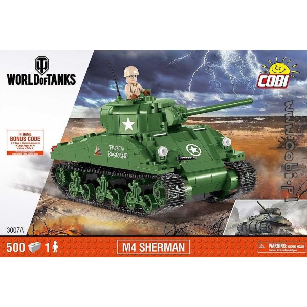 World of Tank - M4 Sherman - 500 pièces , 1 figurine Cobi - Photo n°1