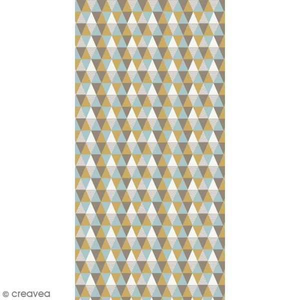 Toile imprimée - Lovely Canvas - Triangles - 30 x 60 cm - Photo n°1