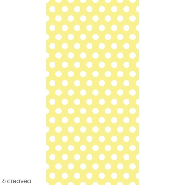 Toile imprimée - Lovely Canvas - jaune citron et blanc - 30 x 60 cm - Photo n°1
