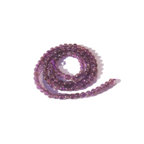 Améthyste multicolore : 19 perles 6 MM de diamètre - Photo n°1