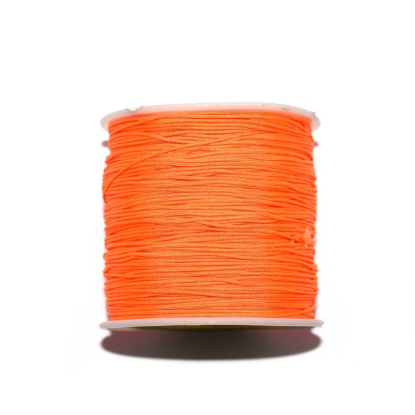 Fil nylon tressé 0,8 mm orange fluo x1 m - Photo n°1
