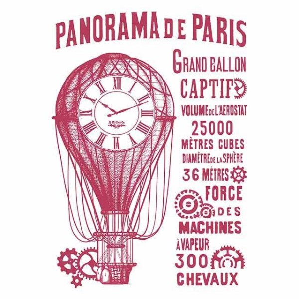 Pochoir plastique souple réutilisable A4 Stamperia - Panorama de Paris - 21 x 29,7 cm - Photo n°1