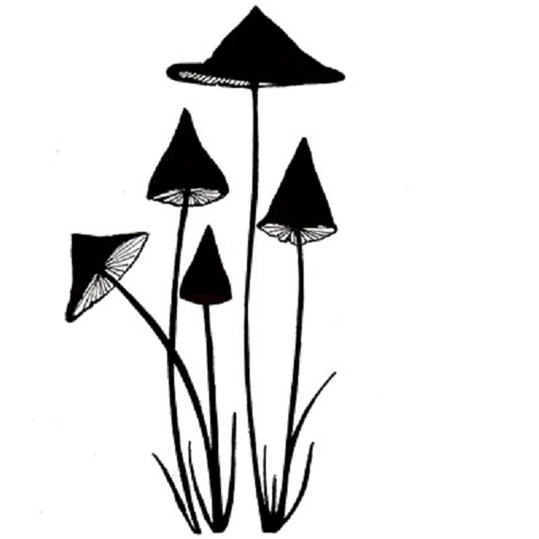 Tampon Lavinia Stamps - Slender mushrooms mini - 3 x 2 cm - Photo n°1