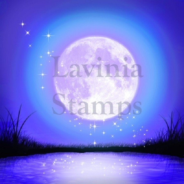 Lot de cartes cartonnées et imprimées - Scène scape Lueur de la lune - Lavinia Stamps - 4 pcs - Photo n°1