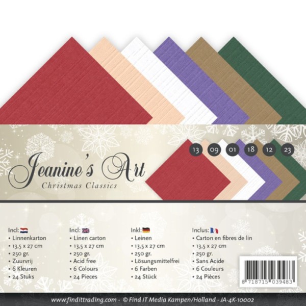 Set 24 cartes Jeanine's Art - Christmas classics 13.5x27cm - Photo n°1