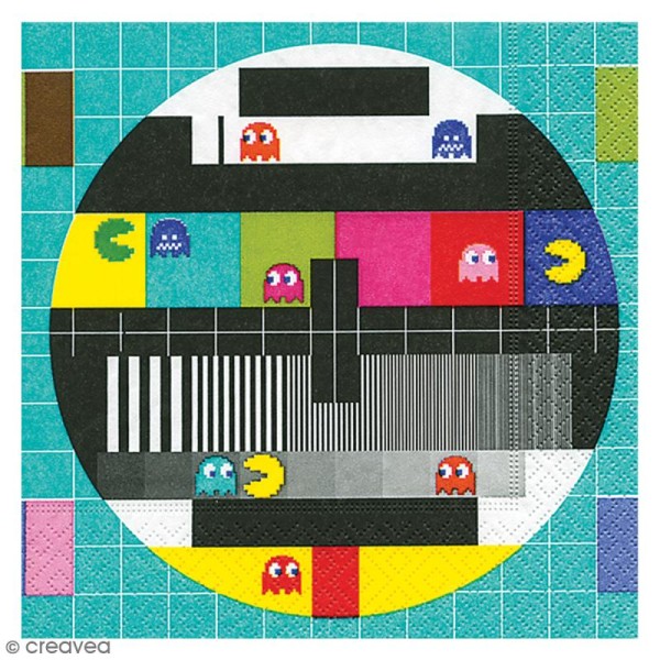 Serviette en papier - TV Pacman - Photo n°1
