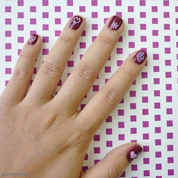 Peel off nail art - Nail tattoo - Violet - 250 pcs - Photo n°2