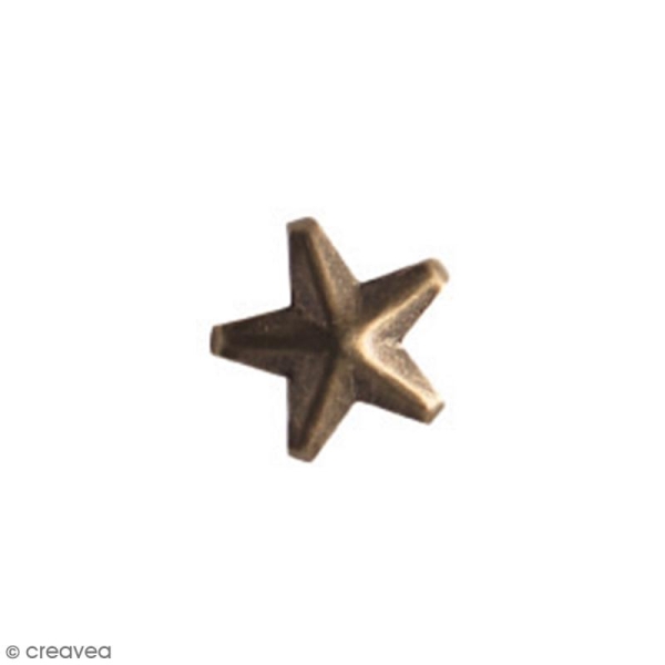 Clous à griffes - Etoiles - Bronze - 7 mm - 40 pcs - Photo n°2