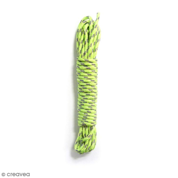 Fil Creacord bicolore - Vert kiwi - 3 m x 2 mm - Photo n°1