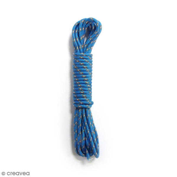 Fil Creacord bicolore - Bleu Marin - 3 m x 2 mm - Photo n°1