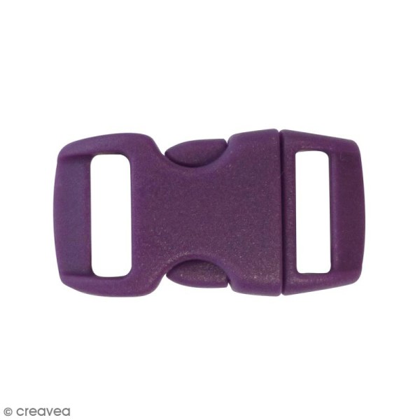 Fermoirs à clip plastique - Violet - 1,5 x 3 cm - 10 pcs - Photo n°1