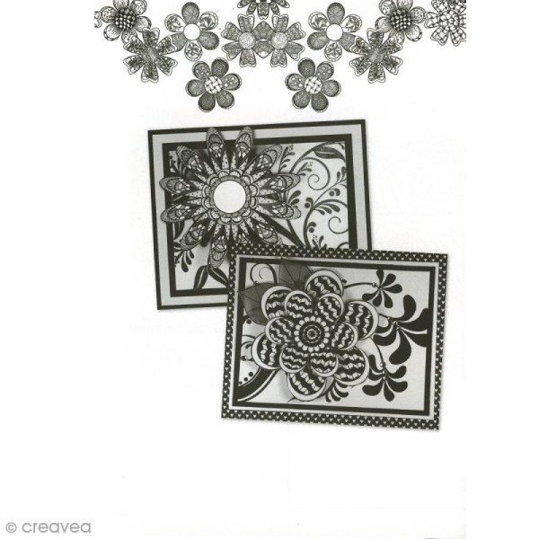 Livre dessin méditatif Zentangle - Décorations - A4 - Photo n°3