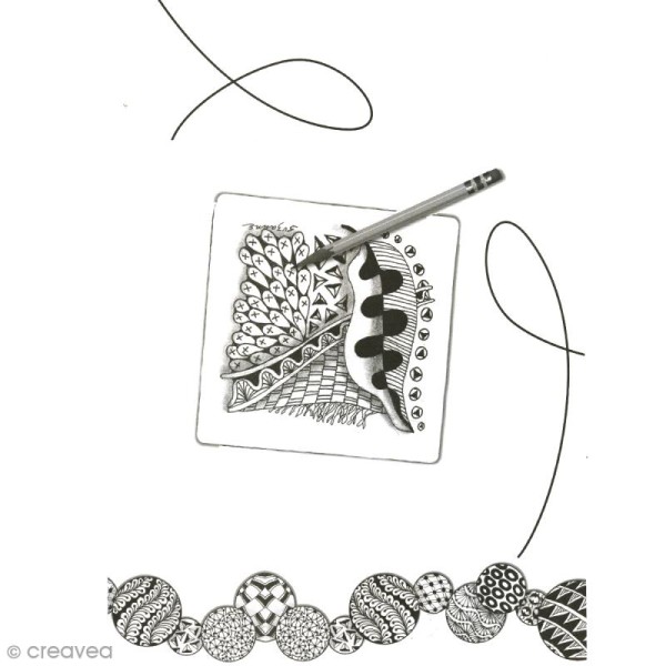 Livre dessin méditatif Zentangle - Créations - A4 - Photo n°2