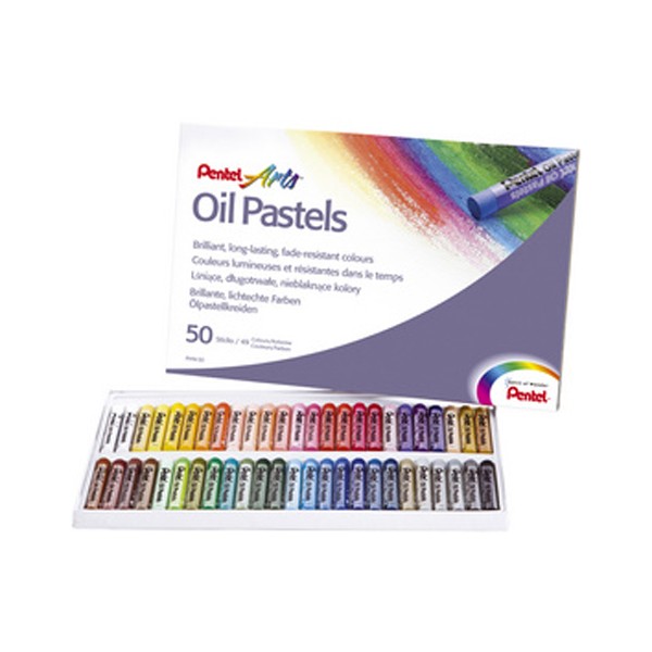 Pastel à huile PHN4, étui en plastique de 50 couleurs - Photo n°1