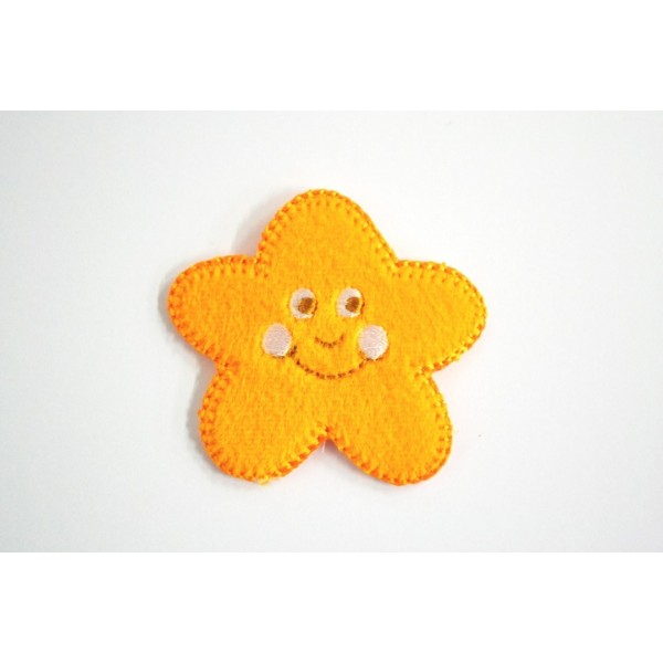 Application à thermocoller baby étoile orange 45mm x 50mm - Photo n°1