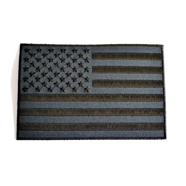 Application à thermocoller maxi drapeau USA noir et anthracite 80mm x 120mm - Photo n°1