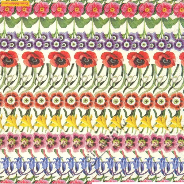 4 Serviettes en papier Guirlande de Fleurs Emma Bridgewater Format Lunch Decoupage L-453900 IHR - Photo n°1