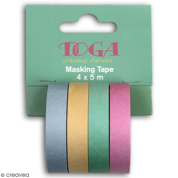 Masking tape Toga - Aquarelle - 4 pcs - Photo n°1