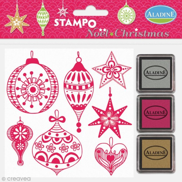 Kit de 7 tampons Stampo - Noël Suspensions - Photo n°1