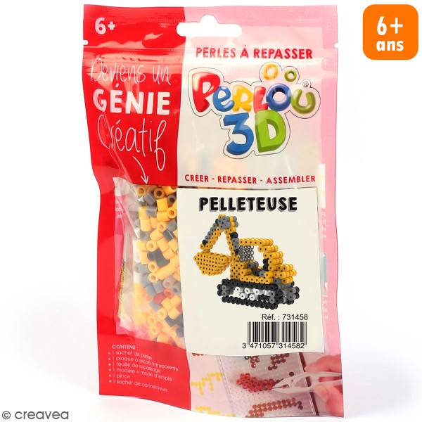 Kit Perles à repasser Perlou 3D - Pelleteuse - Photo n°1