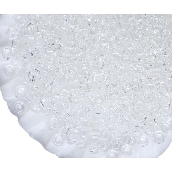 10g Transparent Crystal Clear Verre Rond Japonais TOHO Perles de rocaille 11/0 Tr-11-1 2.2 mm - Photo n°1