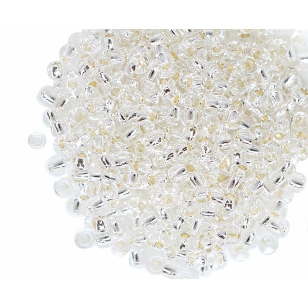 20g de verre rond en cristal doublé d'argent Perles japonaises de graines de TOHO 11/0 Tr-11-21 2,2 - Photo n°1