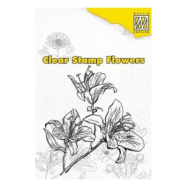 Tampon transparent clear stamp scrapbooking Nellie's Choice FLEUR 003 - Photo n°1