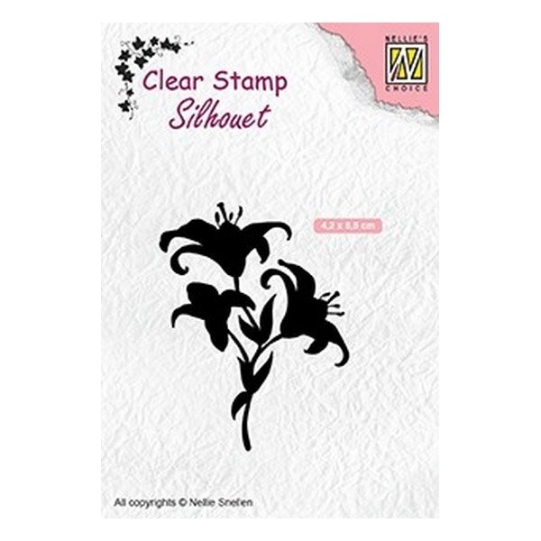 Tampon transparent clear stamp scrapbooking Nellie's Choice FLEUR LYS 052 - Photo n°1
