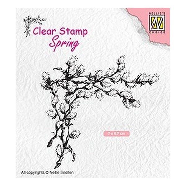 Tampon transparent clear stamp scrapbooking Nellie's Choice BRANCHE FEUILLAGE 009 - Photo n°1