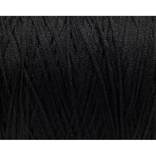30m Cordon Tressé Noir Et Argenté En Polyester Et Lurex 1,5mm Très Souple - Photo n°3