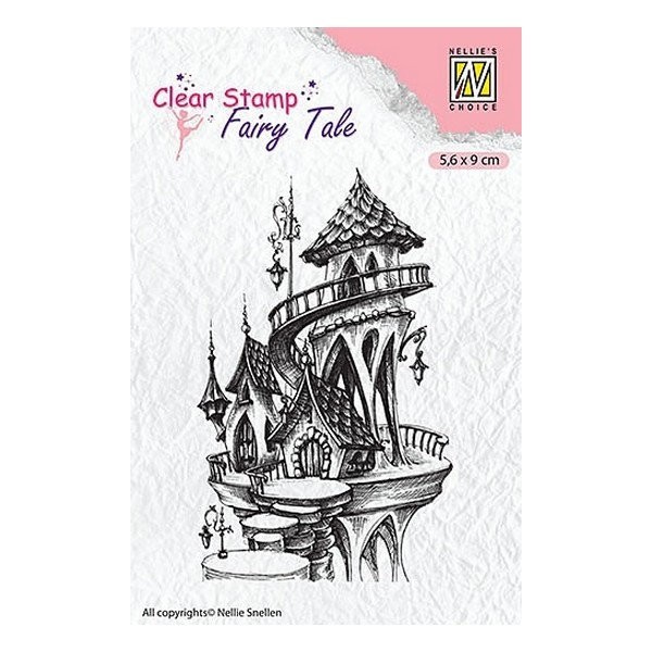 Tampon transparent clear stamp scrapbooking Nellie's Choice CHÂTEAU 010 - Photo n°1