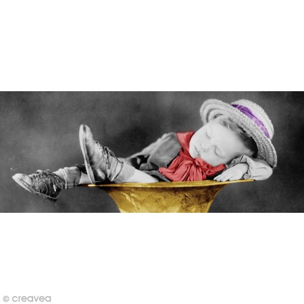 Image 3D Enfant - Garçon endormi vintage - 20 x 50 cm - Photo n°1