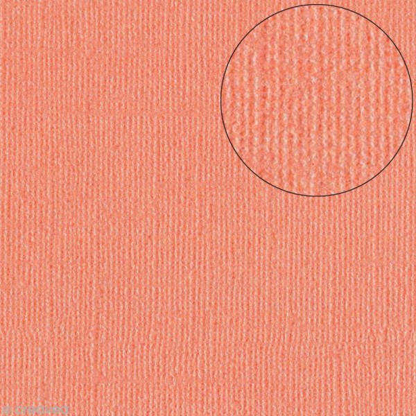 Papier scrapbooking Bazzill 30 x 30 cm - Pailleté - Bling Fresno (orange) - Photo n°1