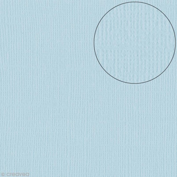 Papier scrapbooking Bazzill 30 x 30 cm - Texture - Jetstream (bleu ciel) - Photo n°1
