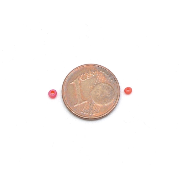 30g Perles De Rocaille 2mm Rouge Framboise Mat Environ 2800 Perles - Photo n°2