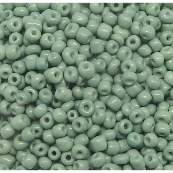 20g Perles De Rocaille 3,3mm De Couleur Vert Amande Mat, Environ 580 Perles - Photo n°2