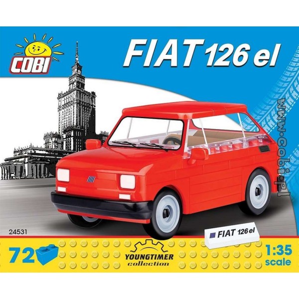 Fiat 126 P rouge - 72 pièces 1/35 Cobi - Photo n°1
