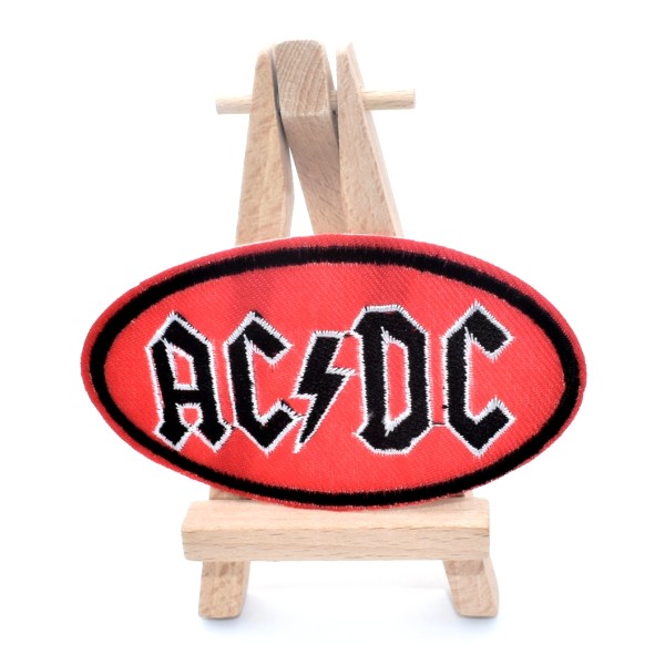 Ecusson brodé AC/DC patch thermocollant hard rock music 9,4 cm - Photo n°1