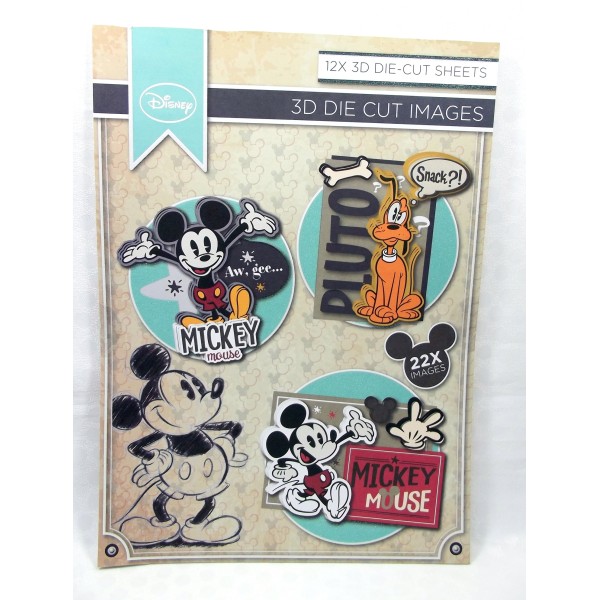 Bloc A4 die-cut 3D Disney - Mickey - 12 feuilles - Photo n°1