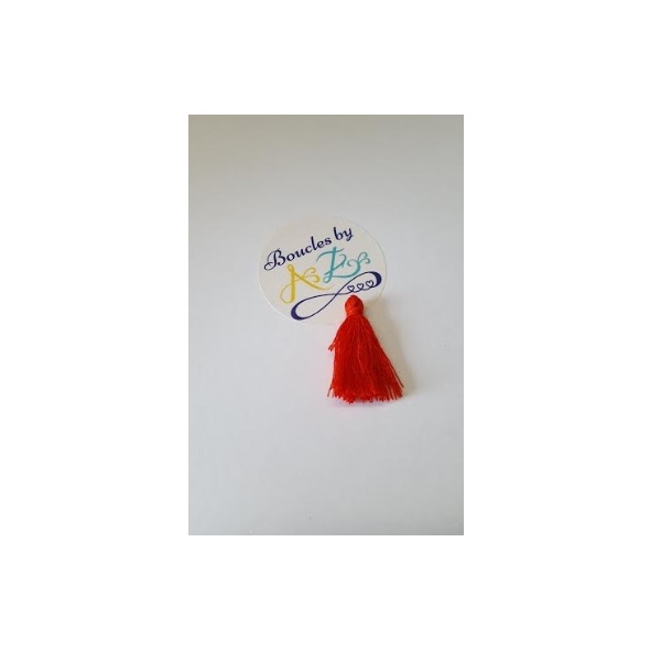 Pompon rouge en coton 30mm - Photo n°1