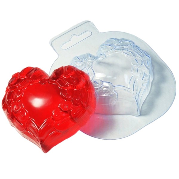 1pc Plumes des Ailes d'Ange Cœur Amour Valentine en Plastique Fabrication de Savon Moule Cadeau Pour - Photo n°1
