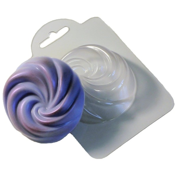 1pc Curl Spirale Soleil Géométrique Géométrique Ronde en Plastique Fabrication de Savon Moule Cadeau - Photo n°1